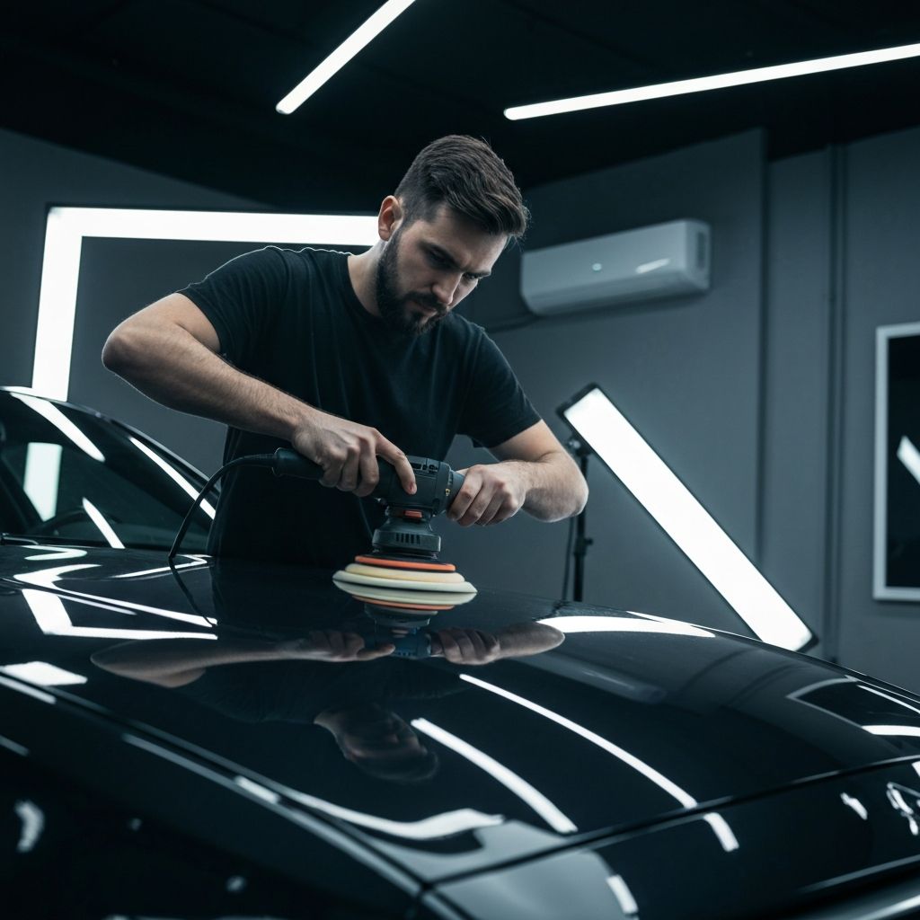 Car paint correction and polishing service in Tbilisi - TintLine professional buffing and scratch removal